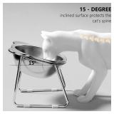 _304 Stainless Steel Raised Cat Bowl with 15?...