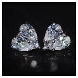 Huitan New Trendy Heart Stud Earrings for...