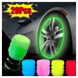 Luminous Valve Caps Fluorescent Night Car Tire...