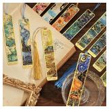 Vintage Oil Painting Metal Bookmarks - Hollow...