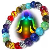 Classic 7 Chakra Beads Bracelet Natural Stone...
