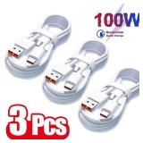3PCS 6A 100W Type C Super Fast Charging Cable...