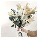 5pcs Golden Artificial Palm Leaves Fake...