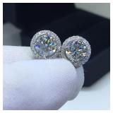 Delicate Small Round Stud Earrings Women with...