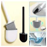 Wall-Mounted Silicone Toilet Brush...