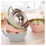 1PCS Stainless Steel Bowl with Handle Solid...