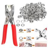 400pcs Prong Rings 9.5mm Buckle Buttons Metal...