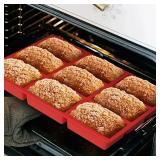 1pc 9-Cavity Silicone Mini Loaf Pan for Baking...