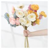 54CM Silk Artificial 5Heads Peony Bouquet for...