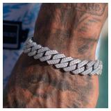 14MM Iced Prong Link Cuban Chain Bracelets for...