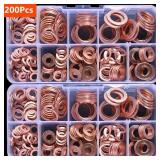 100pcs Copper Washer Gasket Nut and Bolt Set...