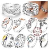 Rings Original 925 Sterling Silver Rings Bow...