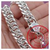 Noble 925 Sterling Silver Square Solid Chain...