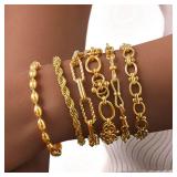 Chunky Stainless Steel Link Chain Bracelet For...