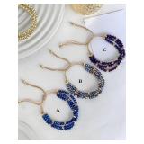 Bohemian handmade colorful crystal beaded...