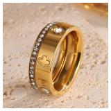 2PCS French Clover High Quality Stainless Steel...