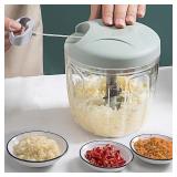 500 ML Manual Meat Mincer Garlic Chopper Rotate...