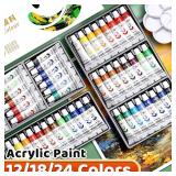 Acrylic Paint Set 24 Colors 5ml ,Water-Proof...