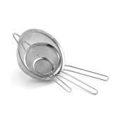 3pcs Fine Mesh Strainers Set Stainless Steel...