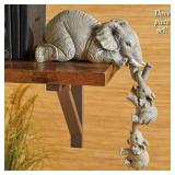 3 Pcs/set Cute Elephant Hug Baby Doll Resin...