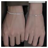 2PCS Simple Fashion Stainless Steel Bracelet...