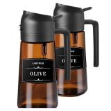 2-in-1 Glass Oil Dispenser & Sprayer -...