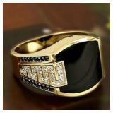 Classic Men's Ring Fashion Metal Gold Color...