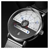 Unique Business Men Watch Fashion Auto Date...