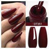 MEET ACROSS 7ml Wine Red Gel Nail Polish...