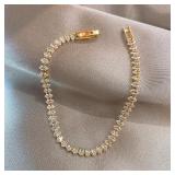 Luxury Roman Crystal Geometric Chain Bracelets...