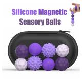4 pcs Silicone Magnetic Sensory Balls Fidget...
