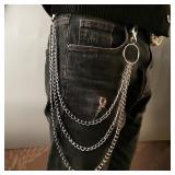 Metal Belt Chain HipHop Rock Punk Hook Trousers...