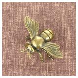 1pc Solid Brass Bee Statue Ornaments, Creative...
