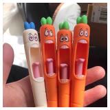 4pcs Multi-Expression Radish Shaped Gel Pens...