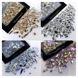 150pcs Round Flatback Glass Rhinestones Plus...