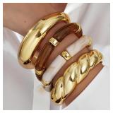 4pcs Vintage Minimalist Elegant Brown Resin...