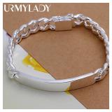 Charm 925 sterling silver plated design noble...