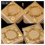 EILIECK 316L Stainless Steel Gold Color...