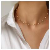 New Beads Women's Neck Chain Kpop Pearl Choker...