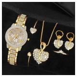 Women's Quartz Watch Gold Luxury Women Ring...