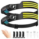 COB LED Headlamp Induction Head Lamp Built-in...