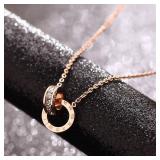 L91 new stainless steel rose gold square...