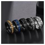 Cool Stainless Steel Rotatable Men Ring High...