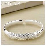 New 925 sterling silver plated elegant Peacock...