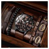 5PCS Set Fashion Mens Sports Bracelet Watches...