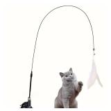 Cat Teaser Toy - Interactive Bell & Feather...
