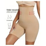 High Waist Shaping Boyshort Panties, Tummy...