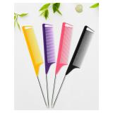 4pcs Pro Pointed Tail Salon Hairdressing Hair...