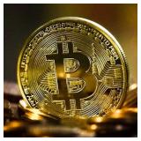 Gold Plated Bitcoin Coin Collectible Art...