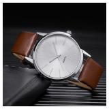 2025 Men Watches Top Brand Luxury Brown Leather...